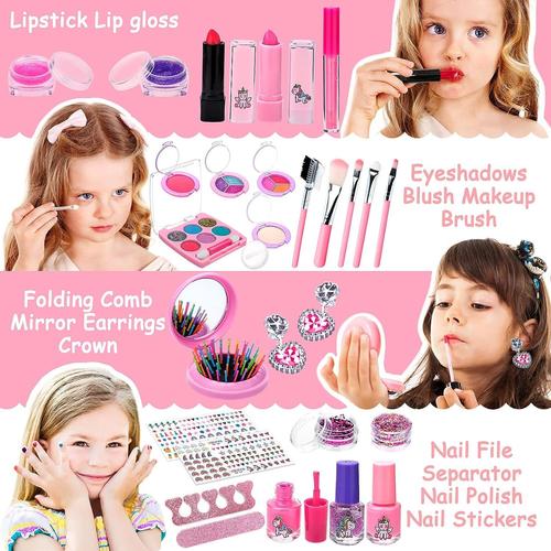 26Pcs Maquillage Enfant Jouet Filles - Non Toxique Kit de