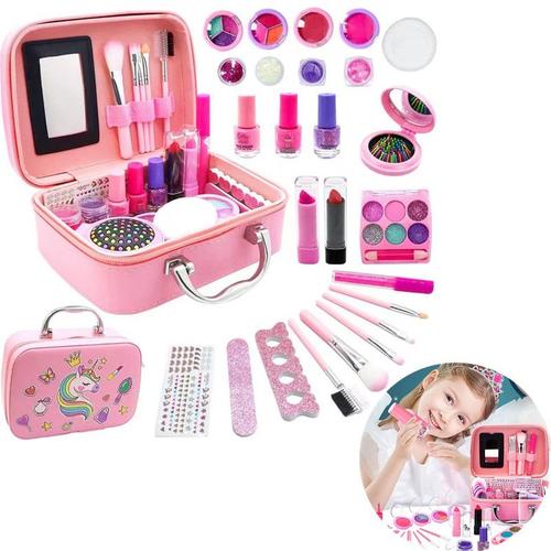 NCKIHRKK Kit de Maquillage pour Enfant Fille, 34 PCS Jouet de