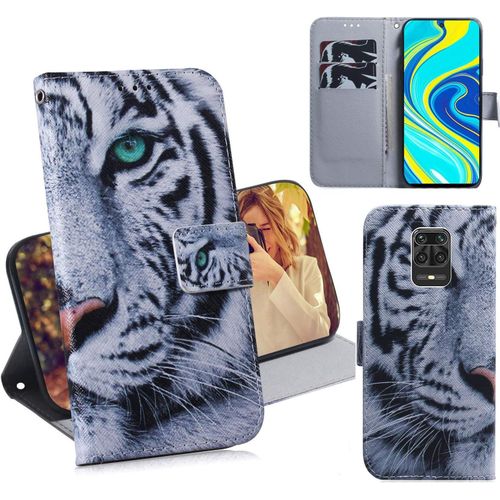 Xiaomi Redmi Note 9s/Note 9 Pro/Note 9 Pro Max Coque Pu Cuir Flip Housse Étui Cover Case Wallet Portefeuille Supporter Avec Porte-Cartes Pour Xiaomi Redmi Note 9s - Tigre
