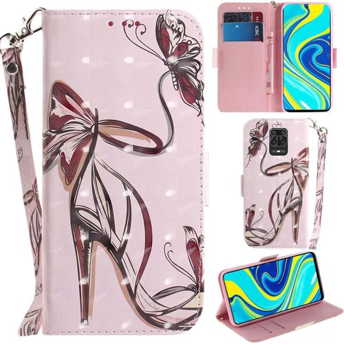 Xiaomi Redmi Note 9s/Note 9 Pro/Note 9 Pro Max Coque 3d Pu Cuir Magnétique Flip Housse Étui Cover Case Wallet Portefeuille Béquille Support Pochettes Pour Redmi Note 9s - Talon Haut