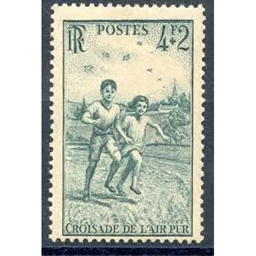 Sport : Au Profit De La Croisade De L'air Pur (Enfants Jouant) Année 1945 N° 749 Yvert Et Tellier Luxe