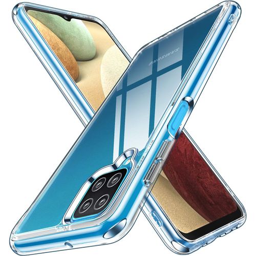 Galaxy A12 5g Coque, Hybride Pc Arrière Tpu Antichoc Renforcés Bumper Transparente Etui Housse Pour Samsung Galaxy A12 5g