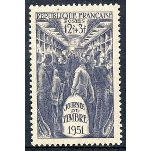 Journée Du Timbre : Wagon Postal Année 1951 N° 879 Yvert Et Tellier Luxe