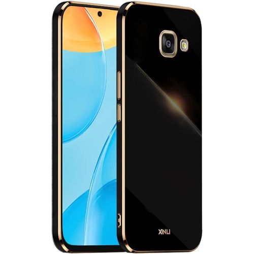 Cadre Galvanisé Coque Pour Samsung Galaxy A3 2016 4.7"" Inches Etui De Protection En Silicone Tpu - Le Noir