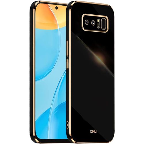 Cadre Galvanisé Coque Pour Samsung Galaxy Note8 6.3"" Inches Etui De Protection En Silicone Tpu - Le Noir