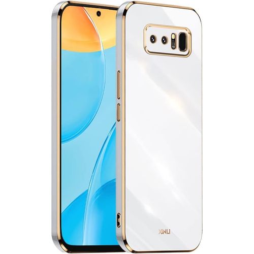 Cadre Galvanisé Coque Pour Samsung Galaxy Note8 6.3"" Inches Etui De Protection En Silicone Tpu - Blanc