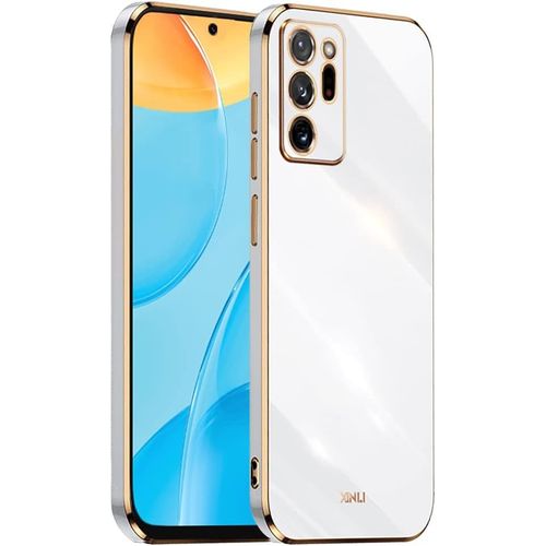 Cadre Galvanisé Coque Pour Samsung Galaxy Note20 Ultra 6.9"" Inches Etui De Protection En Silicone Tpu - Blanc