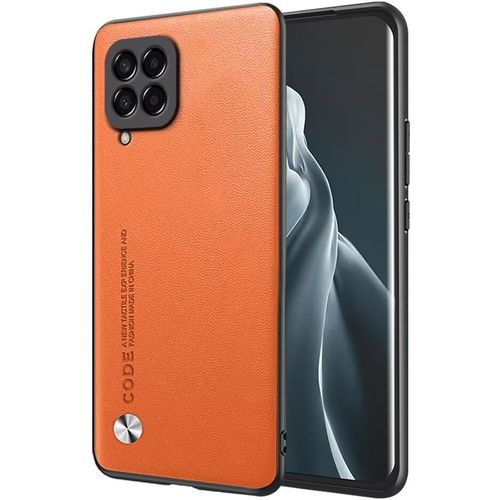 Coque De Téléphone Pour Samsung Galaxy M32 / M22 / A22 6.4"" Inches , Etui En Cuir De Style Business - Orange