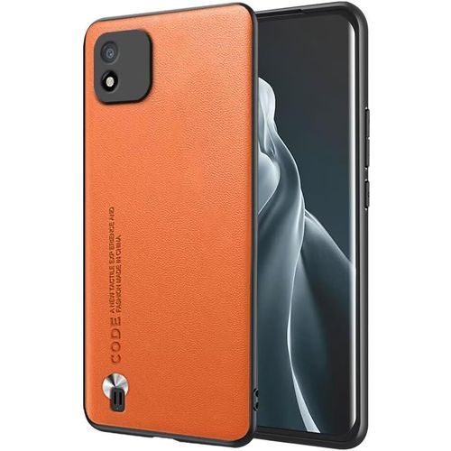 Coque De Téléphone Pour Realme C11 2021 6.52"" Inches , Etui En Cuir De Style Business - Orange
