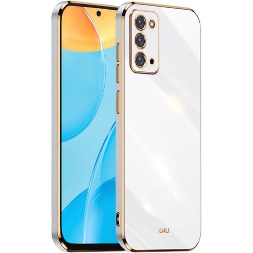 Cadre Galvanisé Coque Pour Samsung Galaxy Note20 6.7"" Inches Etui De Protection En Silicone Tpu - Blanc