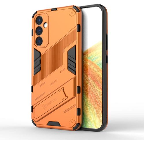 Coque De Téléphone Pour Samsung Galaxy A34 5g 6.6"" Inches Avec Housse De Protection Antichoc En Silicone Pour Béquille Pc-Orange