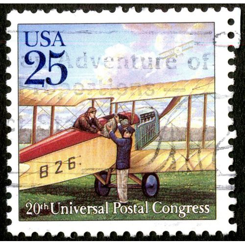 Timbre Oblitéré Usa 25 , 20 Th Universal Postal Congress