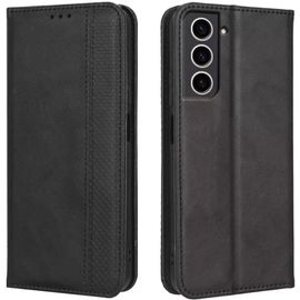 Coque Pour Samsung Galaxy S23 5g 6.1"" Inches , Etui Flip Folio En Cuir Pu Avec Interrupteur Magnétique, 3 Fentes Pour Cartes 1 Portefeuille Housse-Le Noir