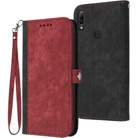 Coque Cuir Pour Huawei Y6s 2019,Etui En Cuir Pour Téléphone Portable Coque Pour Huawei Y6 2019 Mrd-Lx1f Mrd-Lx1 Mrd-Lx3 Mrd-Lx1n Coque Housse Etui Red