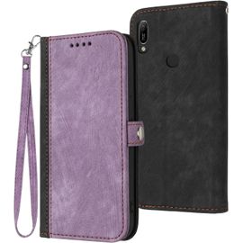 Coque Cuir Pour Huawei Y6s 2019,Etui En Cuir Pour Téléphone Portable Coque Pour Huawei Y6 2019 Mrd-Lx1f Mrd-Lx1 Mrd-Lx3 Mrd-Lx1n Coque Housse Etui Purple