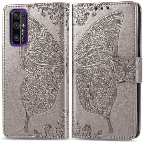Pour Huawei Honor 30 Bo Tier Portefeuille Butterfly Love Flower Étui De Protection De Protection Horizontale En Cuir À Bascule Avec Support Et Baguette De Carte Et Longe Cas De Téléphone Créa