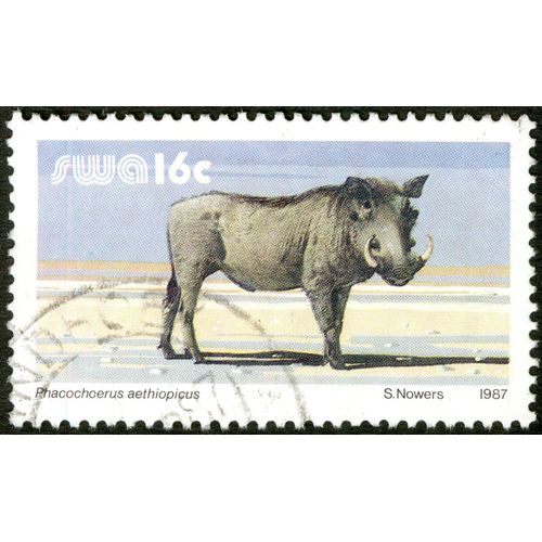 Timbre Oblitéré Swa, Phacochoerus Aethiopicus, S. Nowers, 1987, 16c
