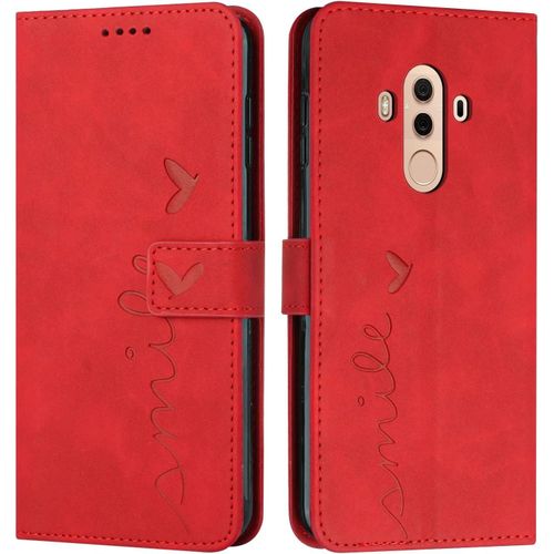 Coque Pour Huawei Mate 10 Pro, Étui Housse En Cuir Pu Premium Huawei Mate 10 Pro, Magnetique Flip Pochette De Portefeuille , Etui De Protection Pour Huawei Mate 10 Pro #Rouge