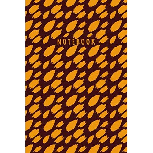 Notebook: Elegant Brown Yellow Dalmatian Print Skin Pattern Journal - Lined Journal & Diary For Writing Taking Notes (6"X9", 120 Pages)