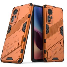 Coque Pour Xiaomi 12 5g Xiaomi 12x 5g Avec Support Invisible Qualité Militaire Antichute Protection Fonction De Support De Voiture Magnétique Étui Pc Et Tpu Orange
