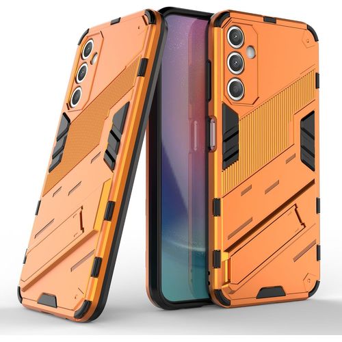 Coque Pour Samsung Galaxy A25 5g Avec Support Invisible Qualité Militaire Anti-Chute Protection Fonction De Support De Voiture Magnétique Étui Pc Et Tpu, Orange