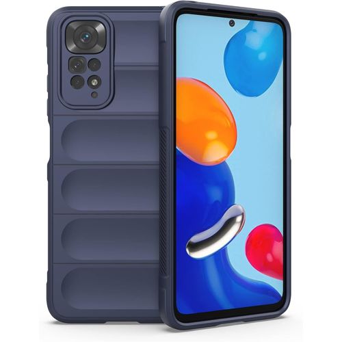 Coque Silicone Liquide Pour Xiaomi Redmi Note 11s Note 11 Bleu Foncé Avec Protection Antigermes Et Doublure Douce En Microfibre Housse Full Body Protection Étui Antichoc