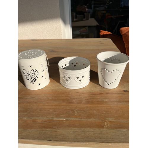 Ensemble de 3 pots c?ur ?
