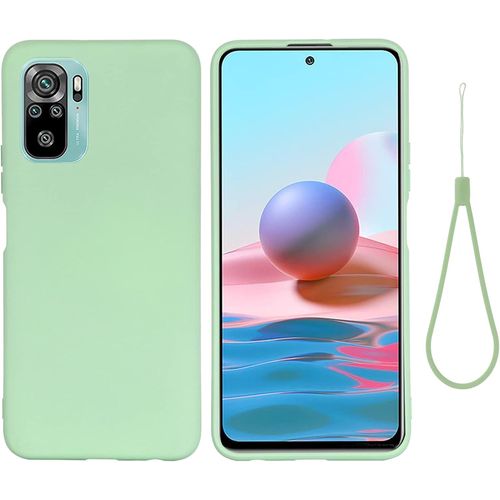 Coque Pour Xiaomi Redmi Note 10s Silicone Liquide Case Avec Doux Microfibre Coussin Doublure Cover Housse Étui Pour Xiaomi Redmi Note 10s Antichoc Protection Bumper Case Vert