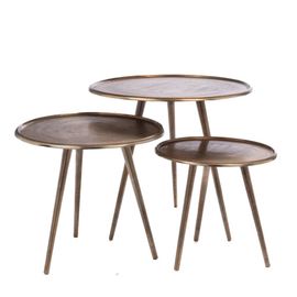 Set De 3 Tables Basses Roseline Or