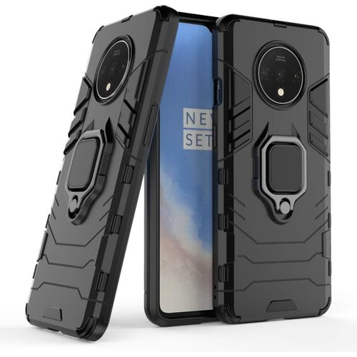 Oneplus 7t Coque, Avec Support De Téléphone Portable¿Structure Double Couche Anti-Poussière Et Antichoc¿Etui Housse Pour Oneplus 7t-Noir