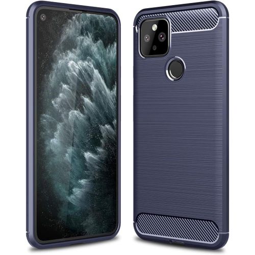 Coque Pour Google Pixel 5, Résistante, Anti-Choc, Souple, Etui Housse Case Pour Google Pixel 5 -Bleu Foncé