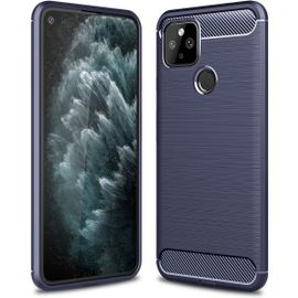 Coque Pour Google Pixel 5, Résistante, Anti-Choc, Souple, Etui Housse Case Pour Google Pixel 5 -Bleu Foncé
