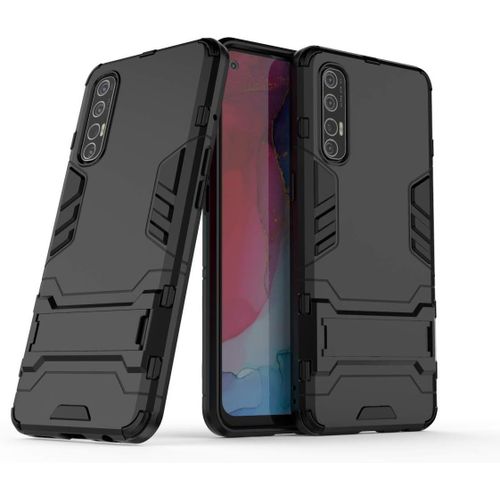 Oppo Find X2 Neo Coque, Avec Support De Téléphone Portable¿Structure Double Couche Anti-Poussière Et Antichoc¿Etui Housse Pour Oppo Find X2 Neo-Noir