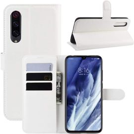 Coque Pour Xiaomi Mi 9 Pro, Pu Cuir+Tpu Coquille Fente Pour Carte Fonction Stand Fermeture Magnétique Etui Pour Téléphone Portable Pour Xiaomi Mi 9 Pro -Blanc