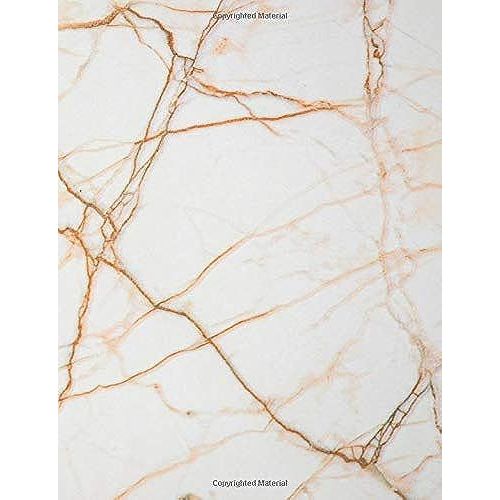 Cornell Notebook: Marble Cornell Notebook 110 Pages (7.44 X 9.69) Cornell Notes Notebook Book Gold