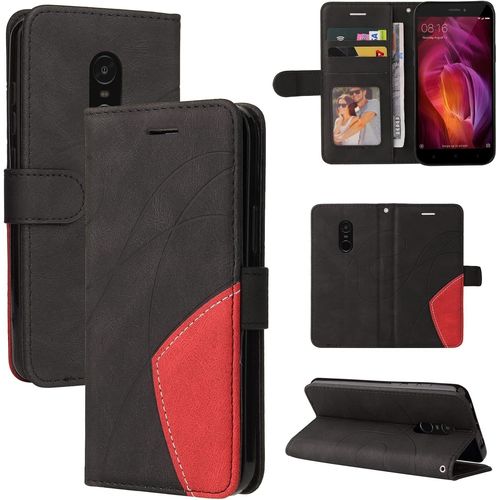 Coque Pour Xiaomi Redmi Note 4x, Cuir Multifonction, Antivol,Pochette De Portefeuille,Fermeture Magnétique Flip Case Pour Xiaomi Redmi Note 4x - Noir
