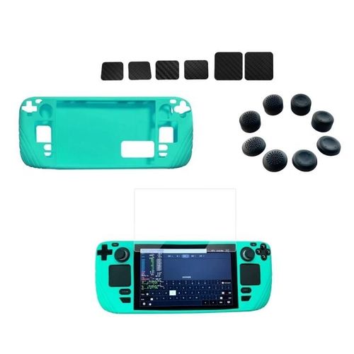Étui De Protection Steam Deck-Silicone Antichoc,Cyan-Cyan