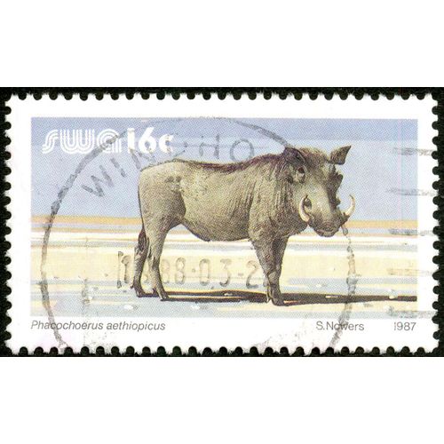Timbre Oblitéré Swa, Phacochoerus Aethiopicus, S. Nowers, 1987, 16c