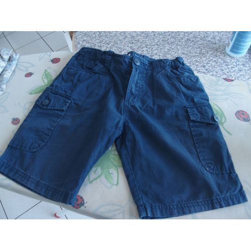 Bermuda 10 Ans Taille Ajustable Bleu Marine