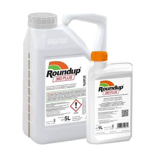 Désherbant Roundup 360 Plus Herbicide Concentré Total Jardin Pelouse Allée Terrasse Pro Puissant Glyp. Mauvaises Herbes Racines Plantes Utilisation Agricole Et Domestique 5l