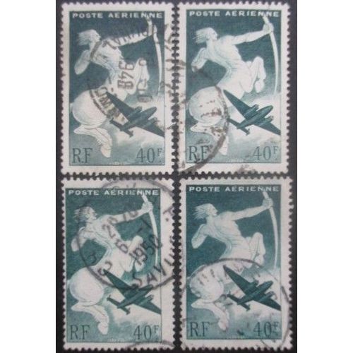 France Poste Aérienne N°16 X 4 Oblitéré