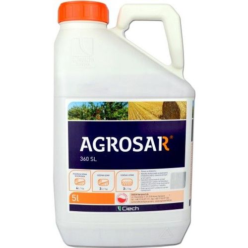 Agrosar 360 Sl Désherbant Herbicide Concentré Total Jardin Gazon Pelouse Allée Terrasse Puissant Foliare Glyp Mauvaises Herbes Racines Plantes 5l