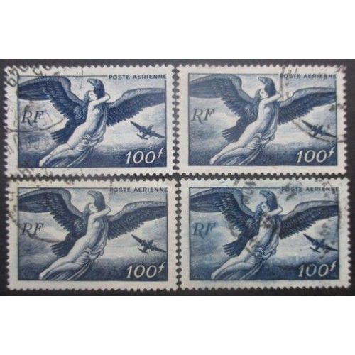 France Poste Aérienne N°18 X 4 Oblitéré