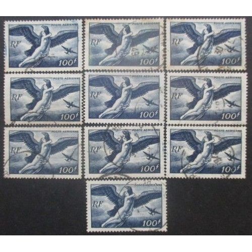 France Poste Aérienne N°18 X 10 Oblitéré