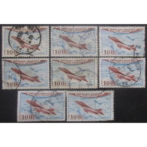 France Poste Aérienne N°30 X 8 Oblitéré