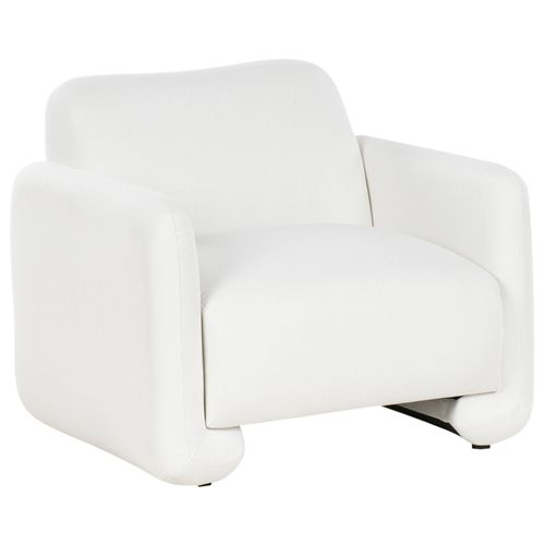 Fauteuil Saland Tissu Blanc