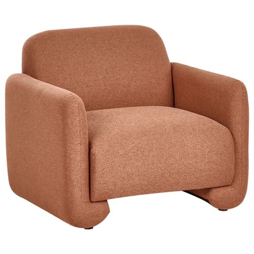 Fauteuil Saland Tissu Marron Doré