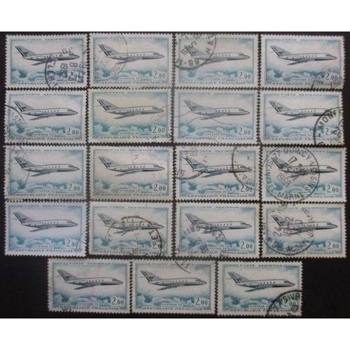 France Poste Aérienne N°42 X 19 Oblitéré