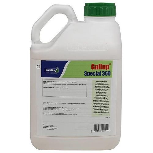 Gallup 360 Sl Désherbant Total Herbicide Concentré Ultra Efficace Puissant Pour Gazon Jardin Pelouse , Allées, Terrasses Mauvaises Herbes 5 L