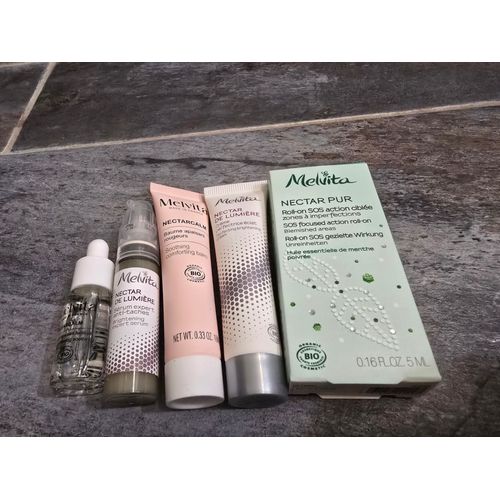 Lot Bio Melvita Nectar: Roll On+Crème+Baume+2 Sérums 